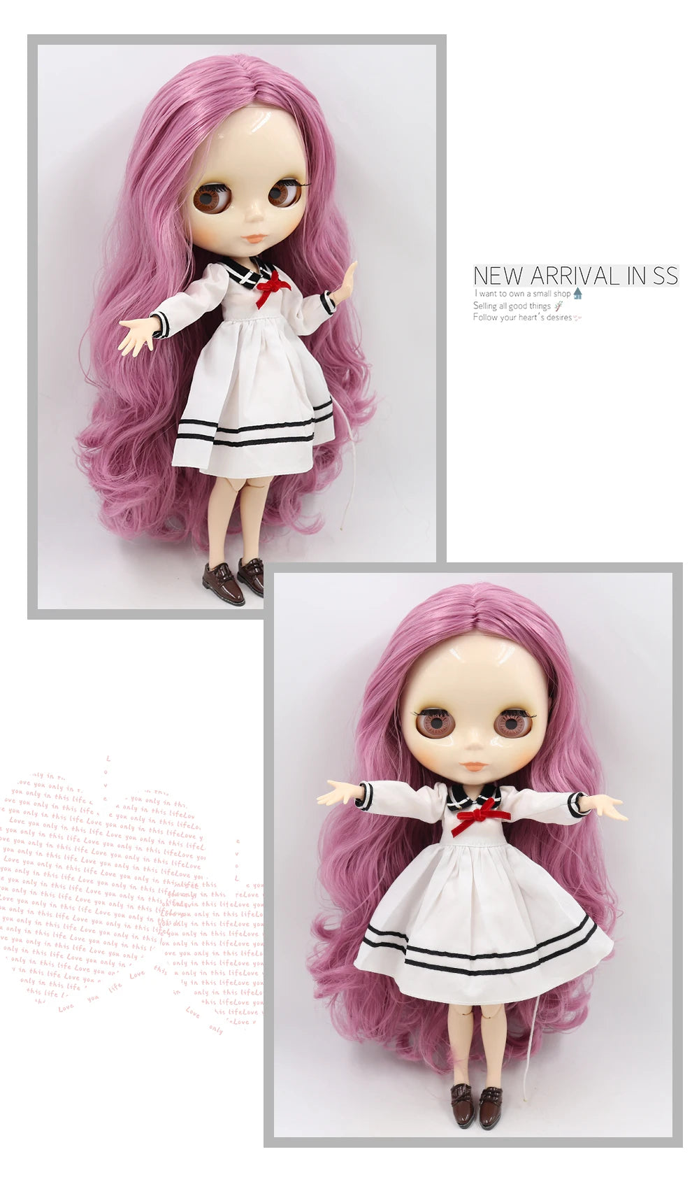 ICY DBS 1/6 BJD Blythe Doll – 30cm Jointed Anime Doll White Skin
