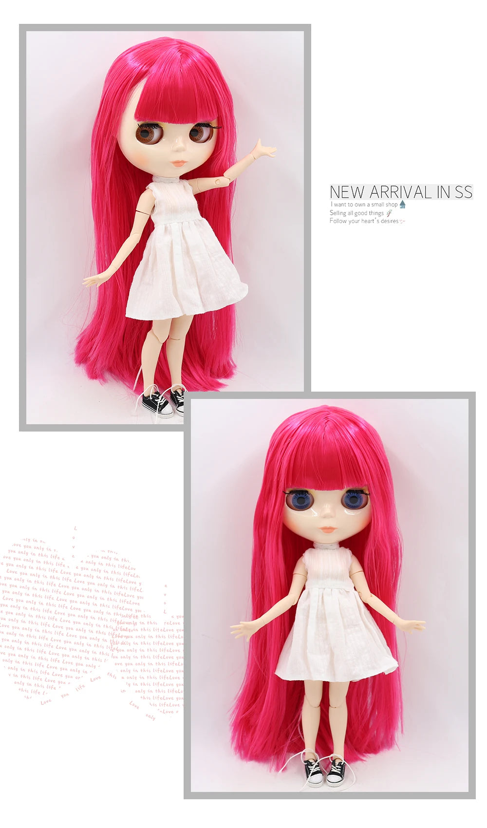 ICY DBS 1/6 BJD Blythe Doll – 30cm Jointed Anime Doll White Skin