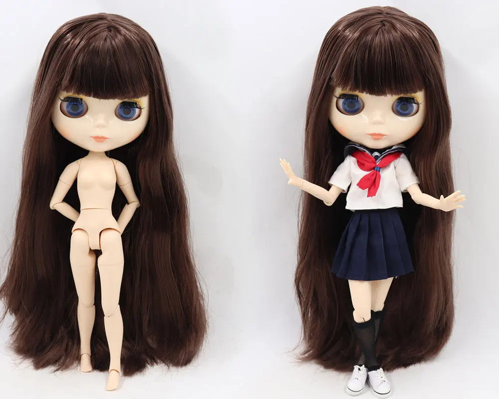ICY DBS Blyth Doll Joint Body 30CM BJD Toy White Shiny Face and frosted Face with Extra Hands AB and Panel 1/6 DIY Fashion Doll