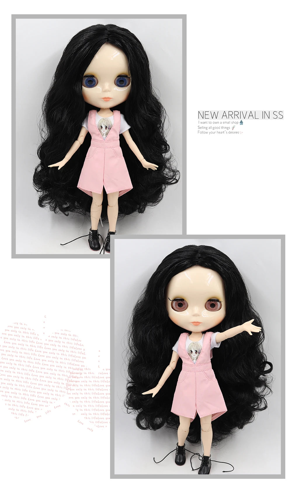 ICY DBS 1/6 BJD Blythe Doll – 30cm Jointed Anime Doll White Skin