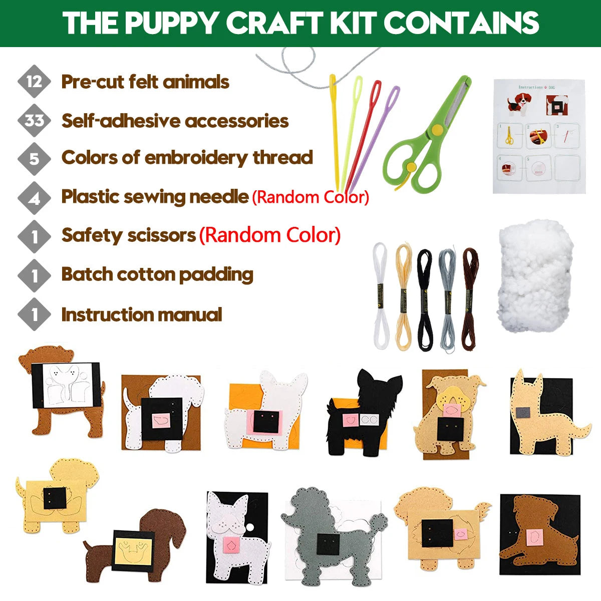 DIY Felt Animal Sewing Kit – Forest Creatures Plush Craft for Kids