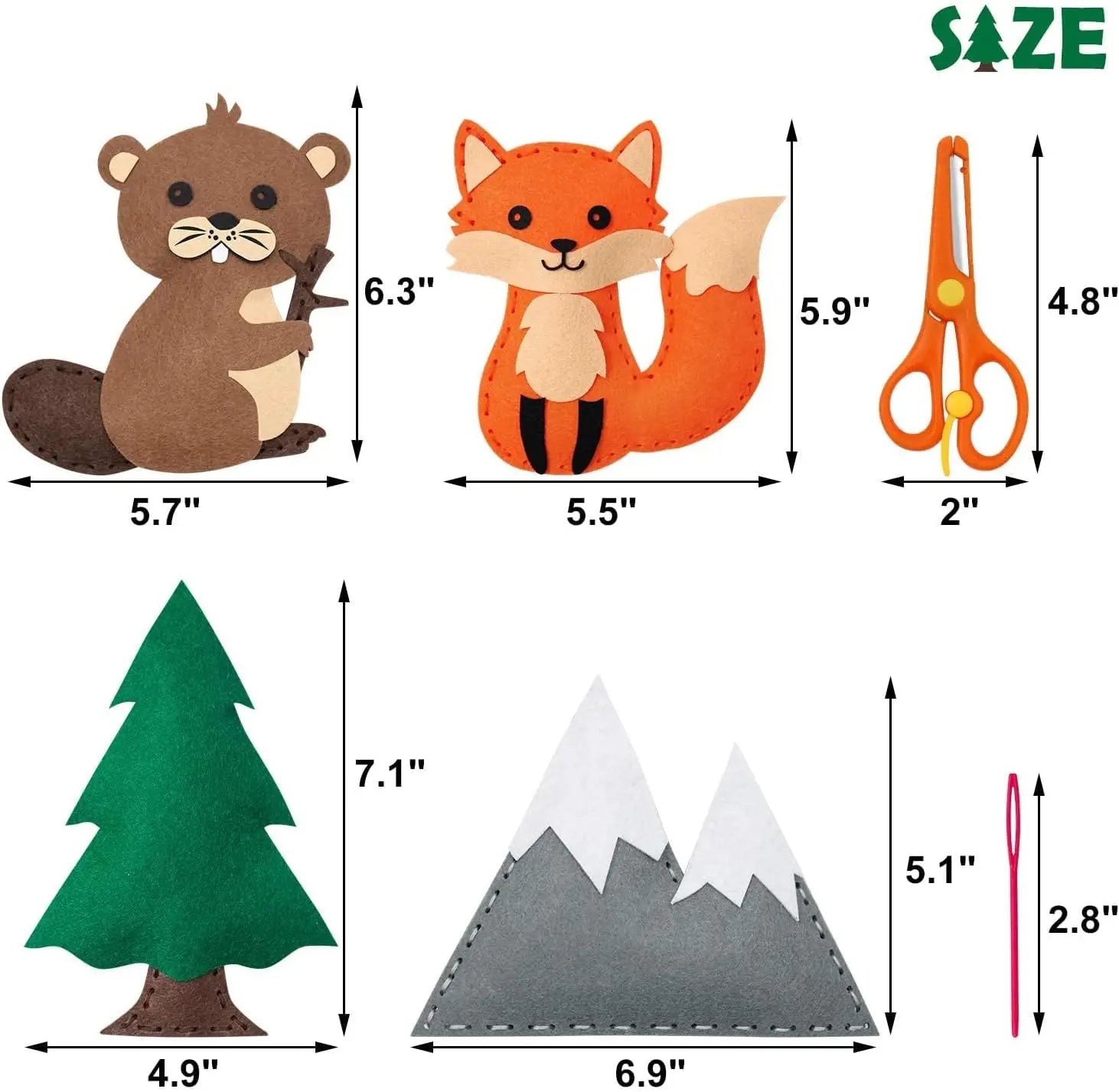 Woodland Animals Sewing Kit – DIY Felt Plush Craft for Kids