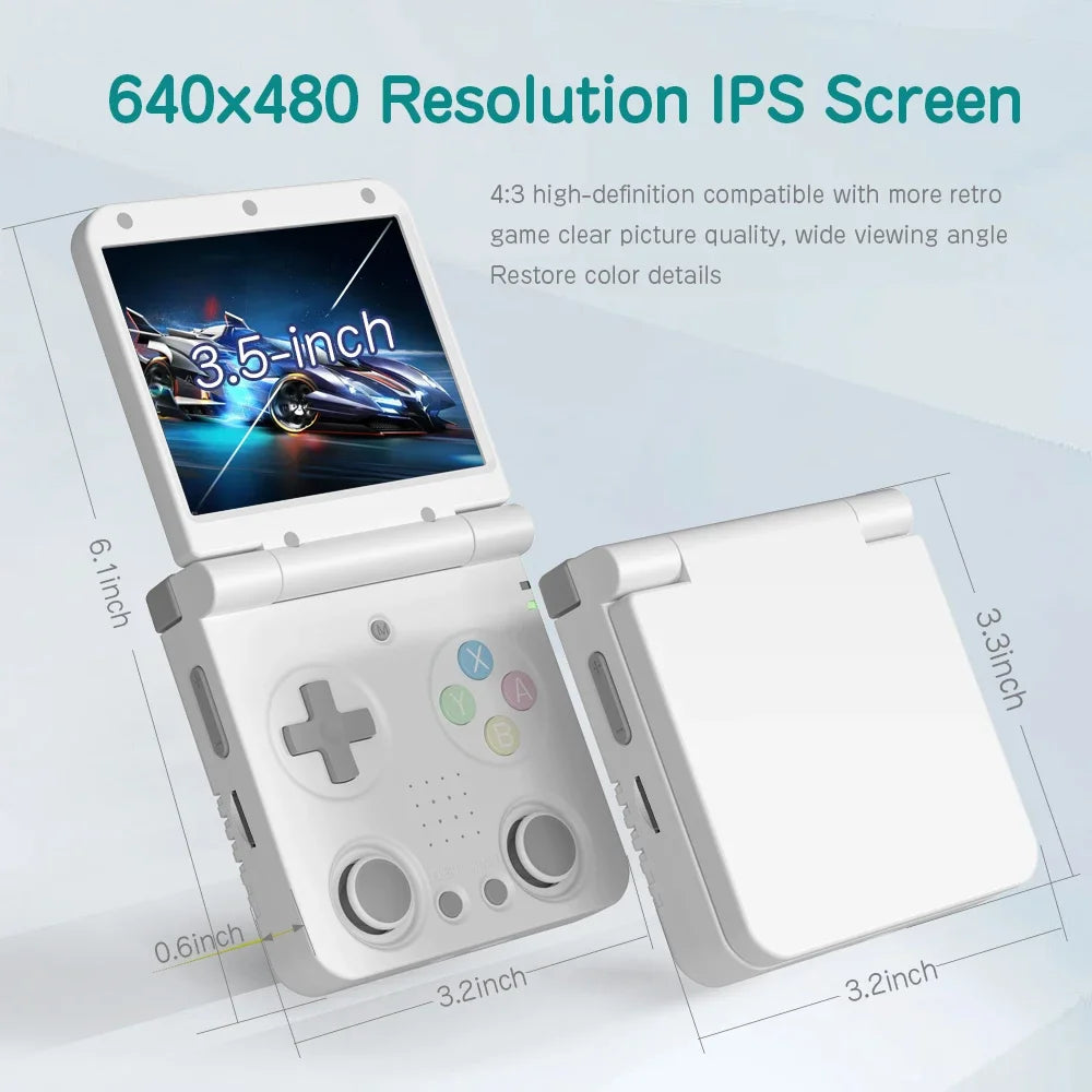 MIYOO Flip V2 Handheld Game Console – 3.5" IPS Screen