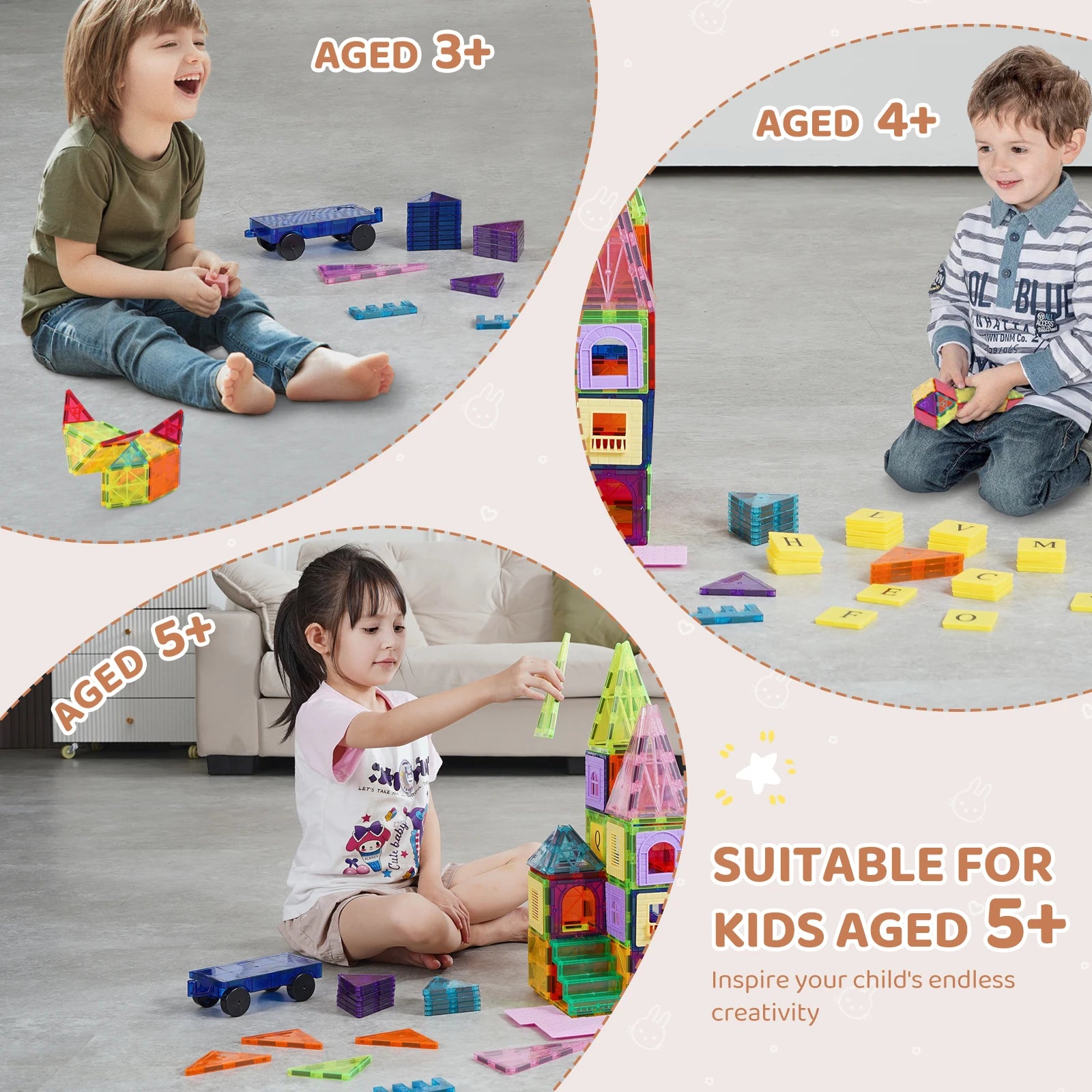 SucceBuy 121PCS Magnetic Building Blocks
