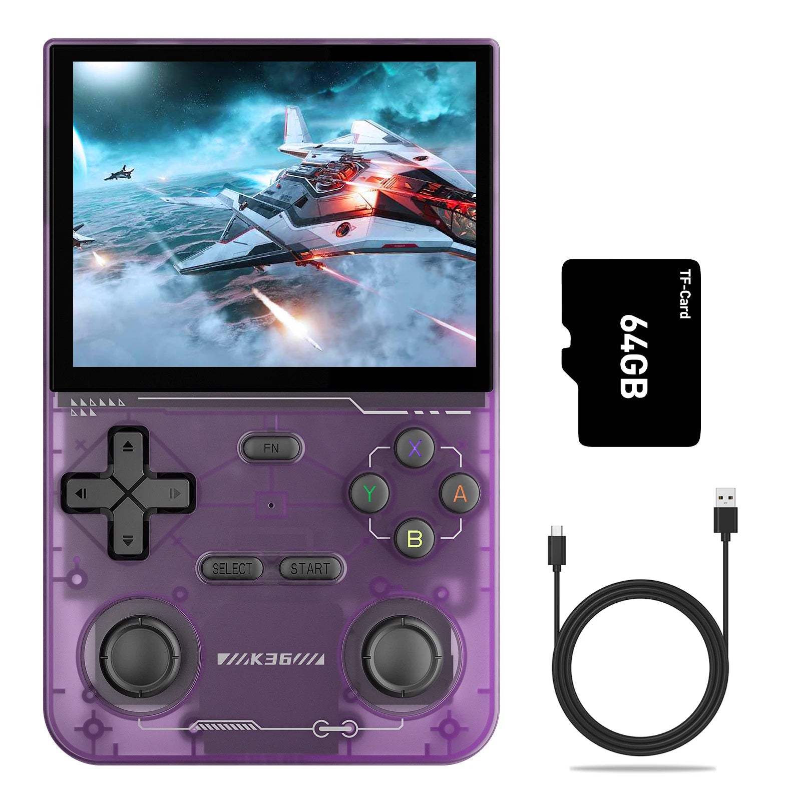 GAMINJA K36 Handheld Game Console – 3.5" IPS Screen