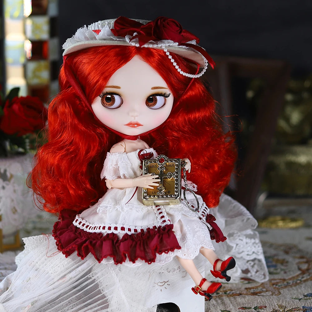 ICY DBS Blyth Doll Joint Body 30CM BJD Toy White Shiny Face and frosted Face with Extra Hands AB and Panel 1/6 DIY Fashion Doll
