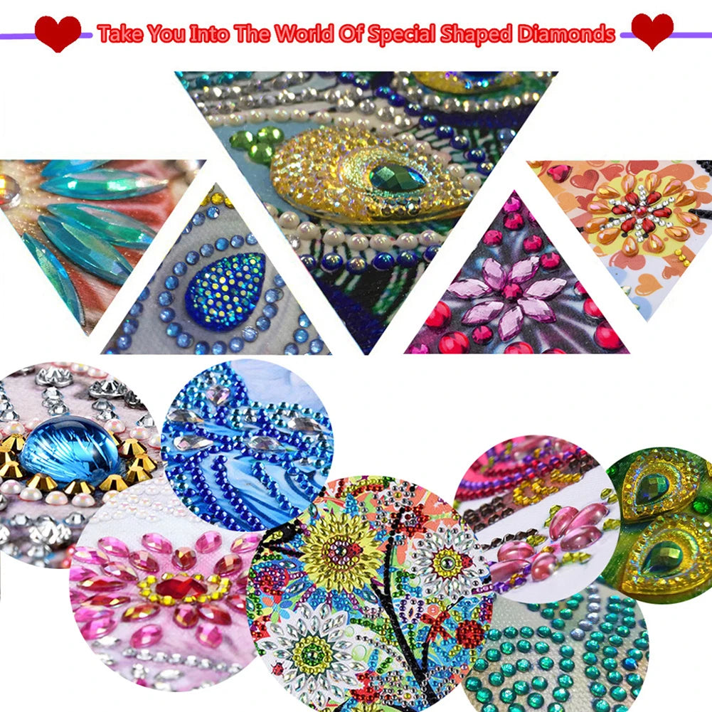 DIY 2D Diamond Art Kit – Flat Hanging Pendant Decoration
