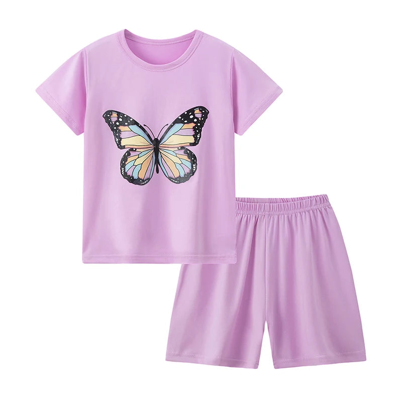 2-Piece Kids Summer Set – Short Sleeve Top & Shorts