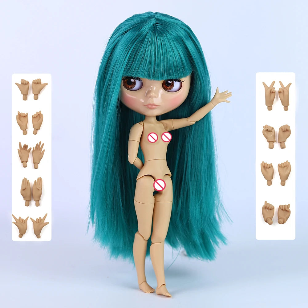 ICY DBS Blyth Doll Joint Body 30CM BJD Toy White Shiny Face and frosted Face with Extra Hands AB and Panel 1/6 DIY Fashion Doll
