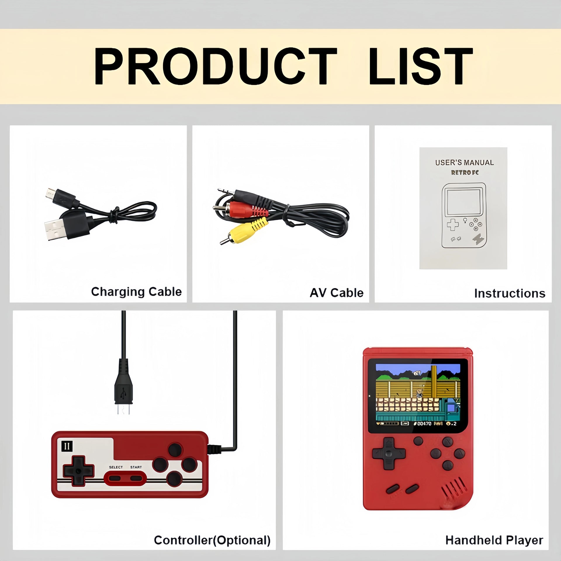 3.0" Retro Handheld Game Console – 400 Built-In Games