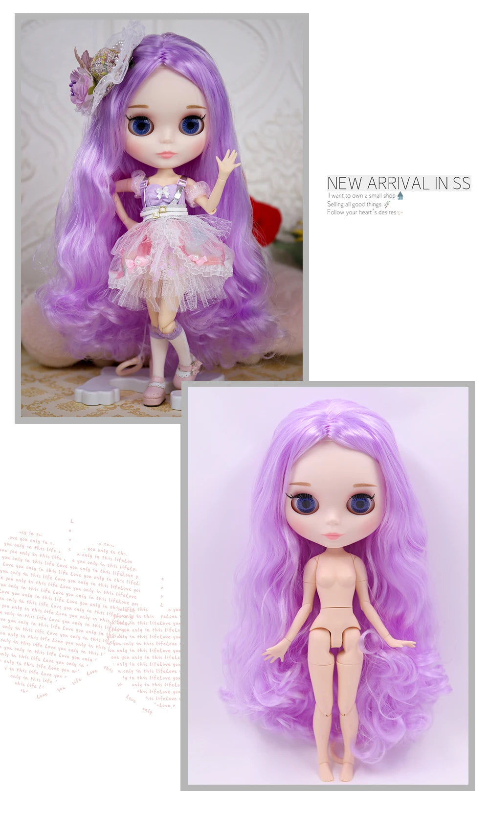 ICY DBS 1/6 BJD Blythe Doll – 30cm Jointed Anime Doll White Skin