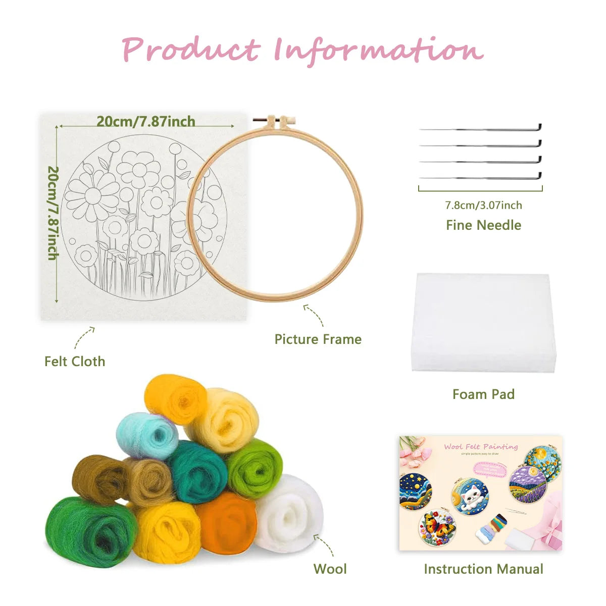 DIY Wool Felting Kit – Hot Air Balloon Handmade Picture