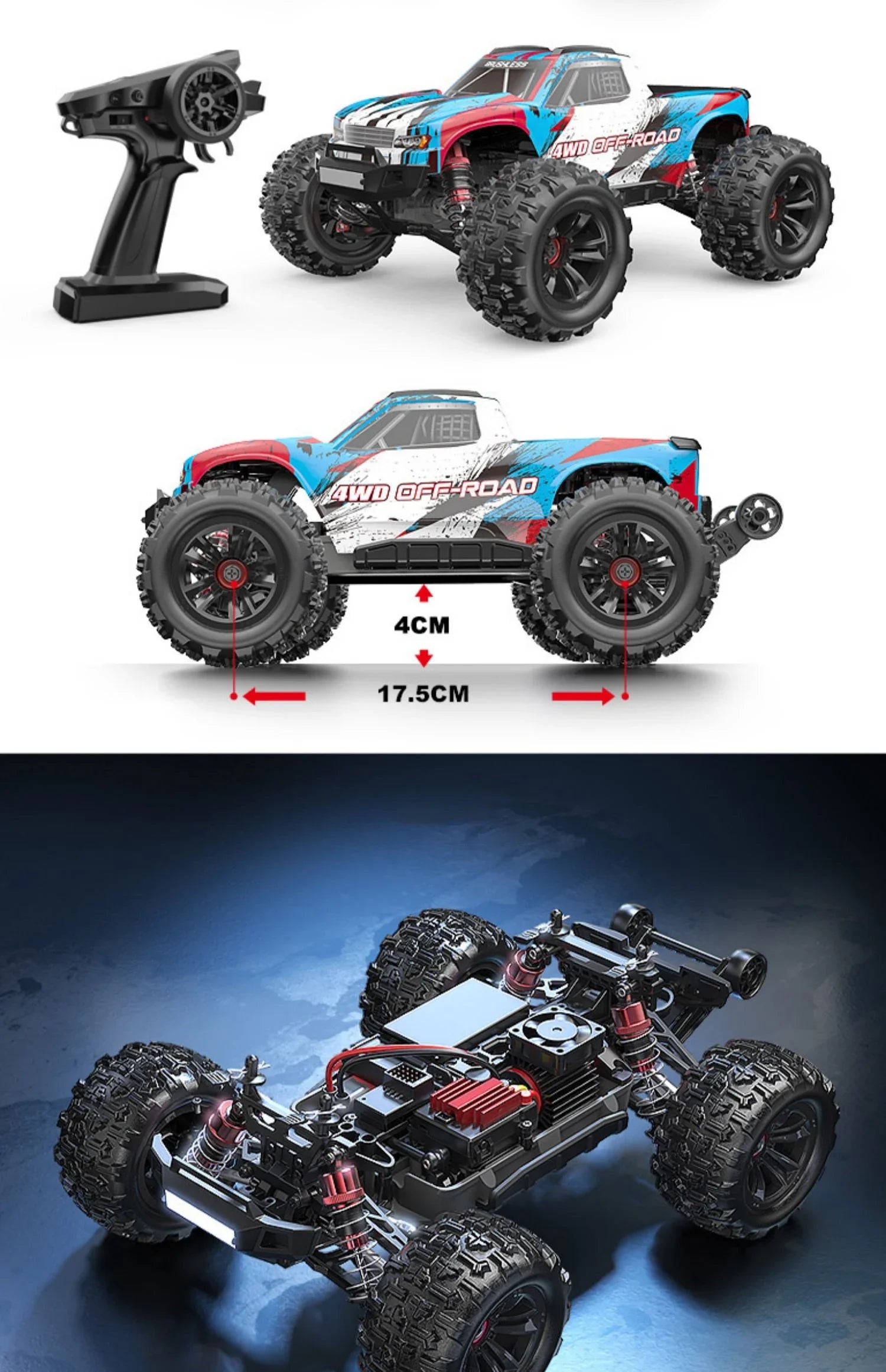 MJX Hyper Go 16208 Brushless RC Car – 1/16 Scale 4WD Pickup Truck