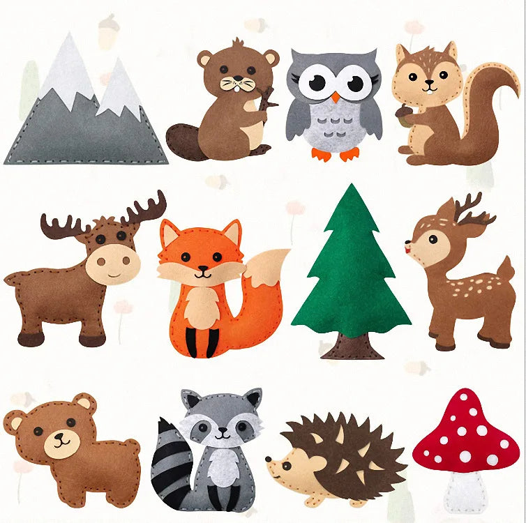 Woodland Animals Sewing Kit – DIY Felt Plush Craft for Kids