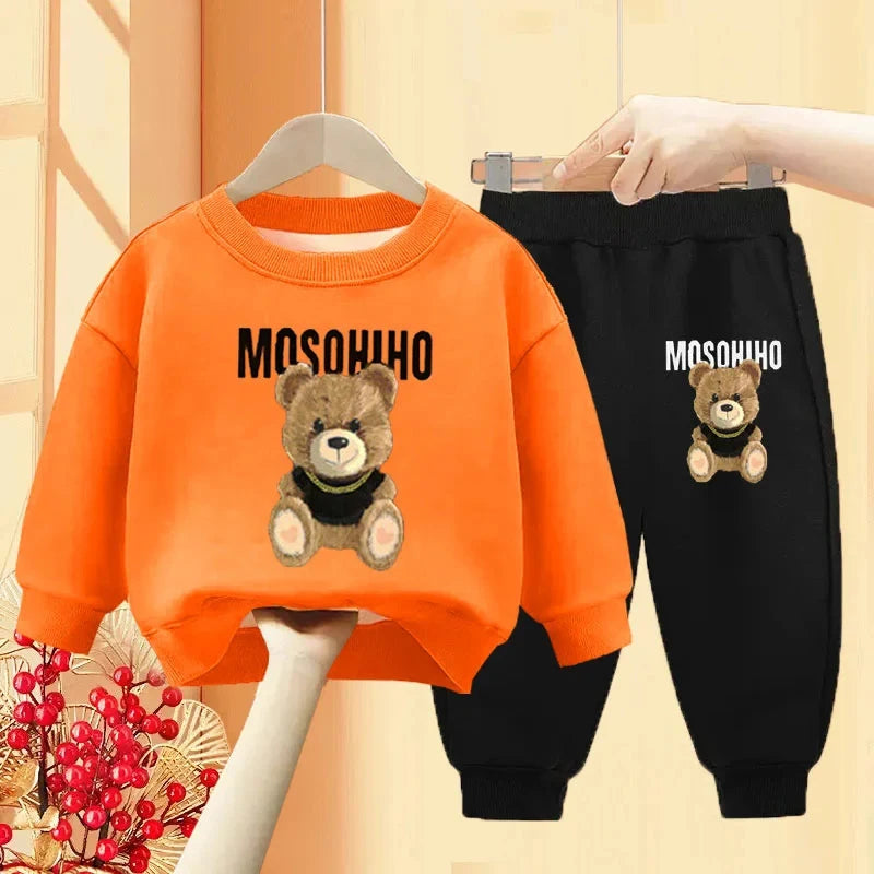 Kids Spring/Autumn Hoodie & Pants Set – 2PCS Cotton Outfit