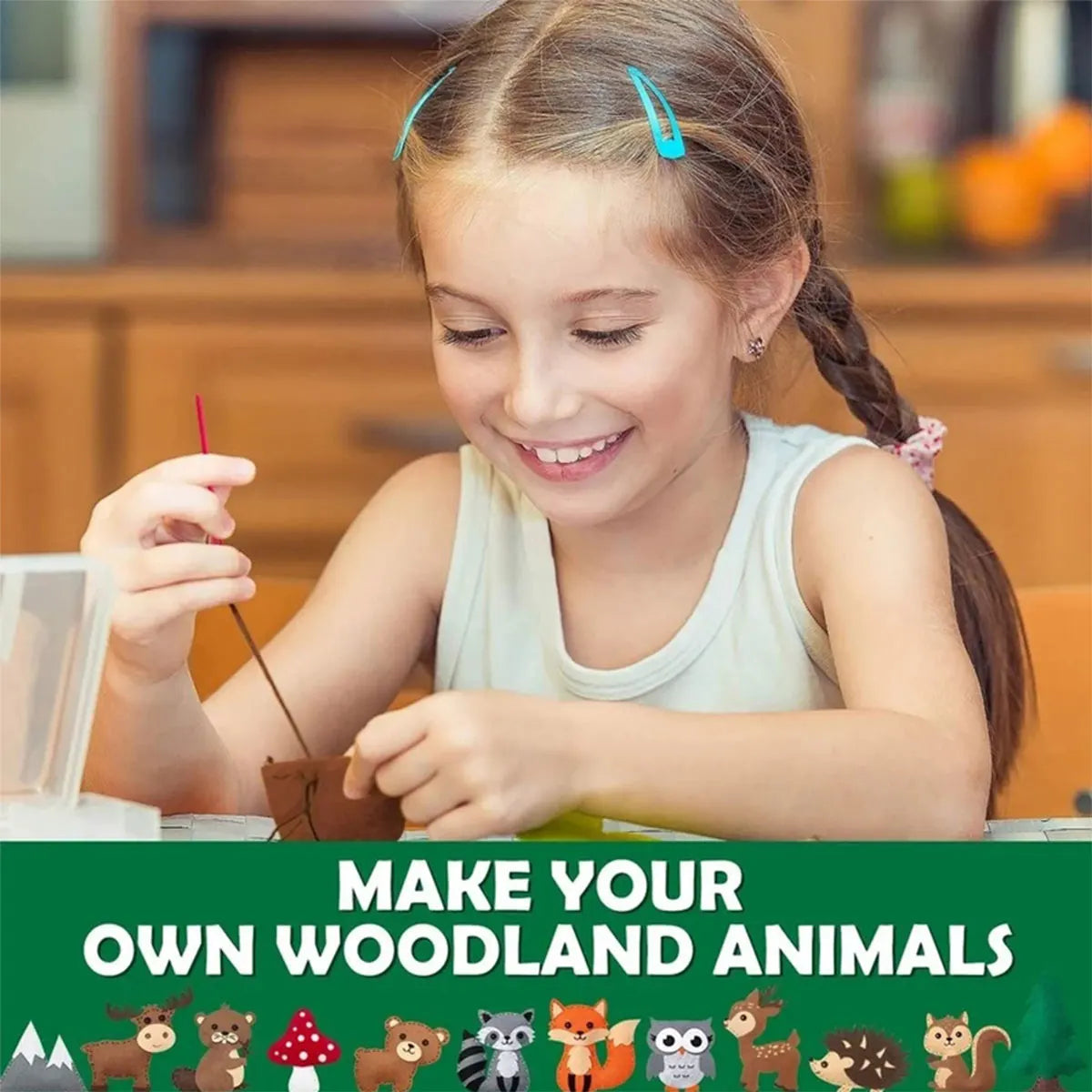 DIY Felt Animal Sewing Kit – Forest Creatures Plush Craft for Kids