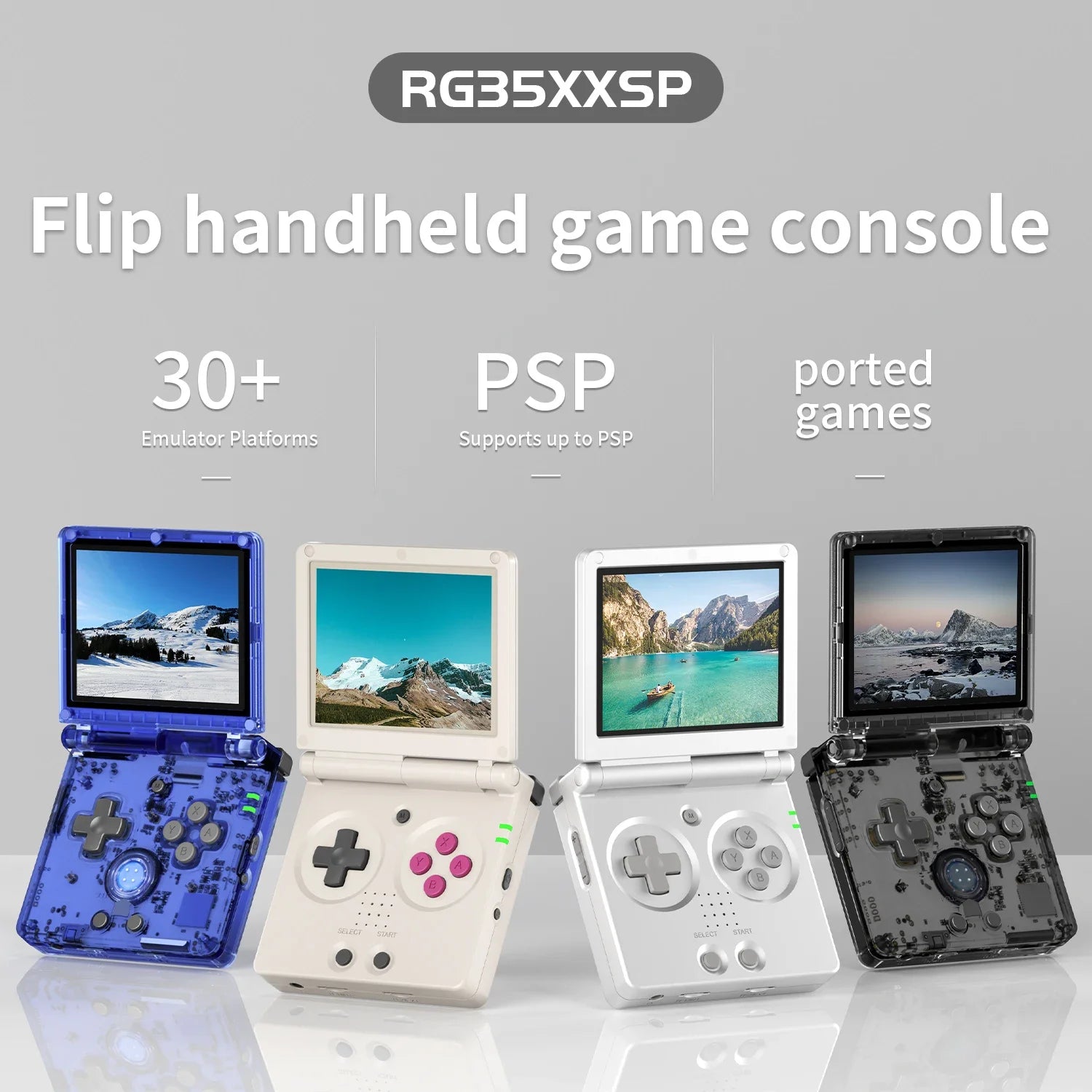 ANBERNIC RG35XXSP Flip Game Console – 3.5" IPS Screen