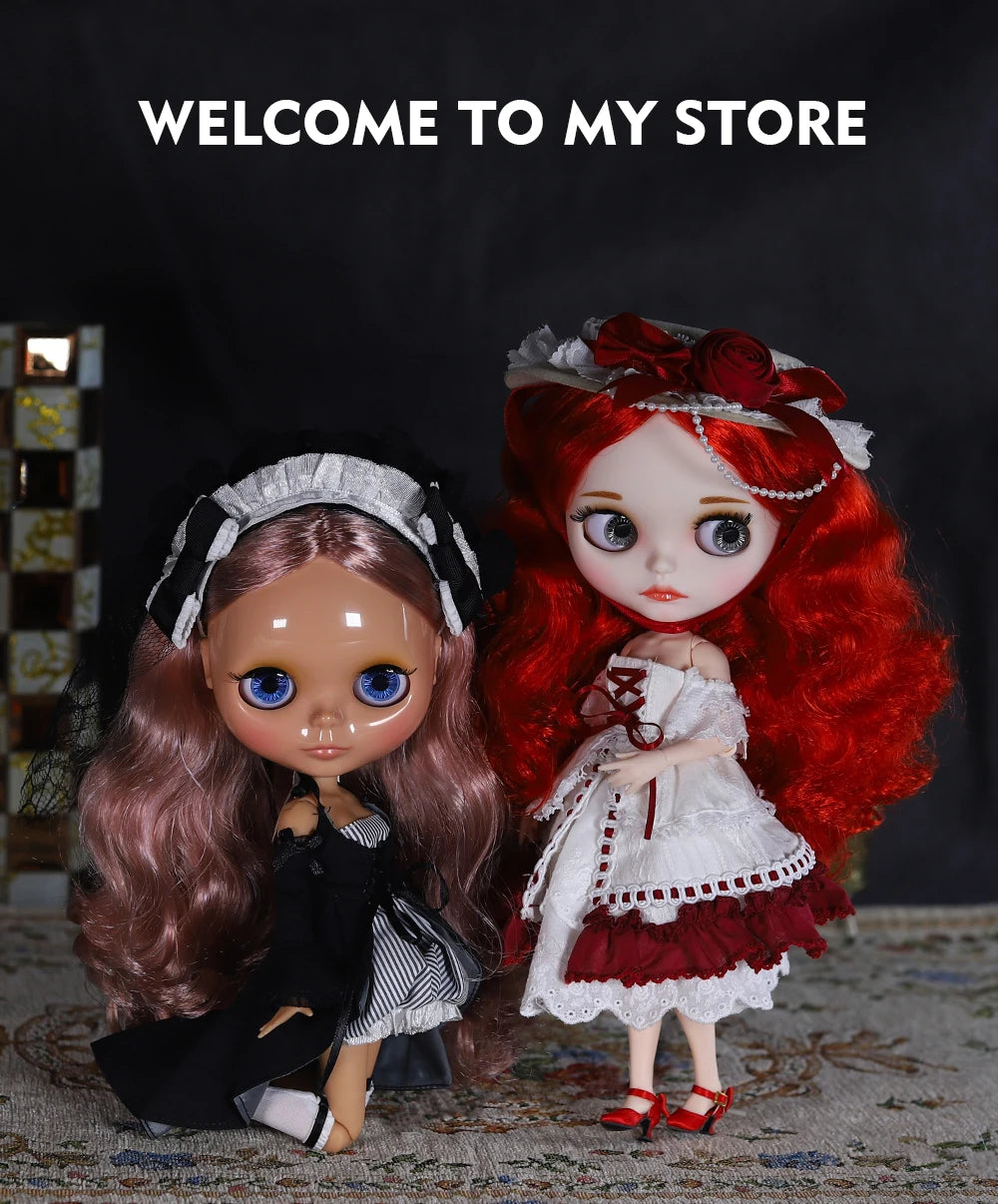 ICY DBS Blyth Doll Joint Body 30CM BJD Toy White Shiny Face and frosted Face with Extra Hands AB and Panel 1/6 DIY Fashion Doll