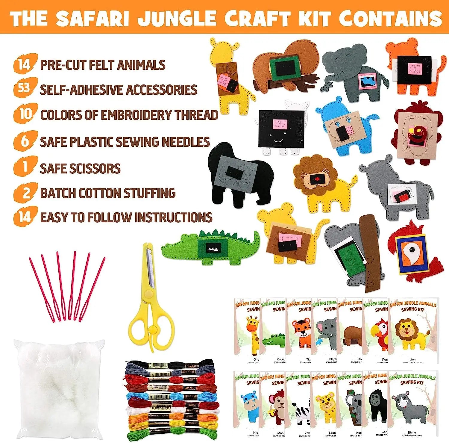 Woodland Animals Sewing Kit – DIY Felt Plush Craft for Kids