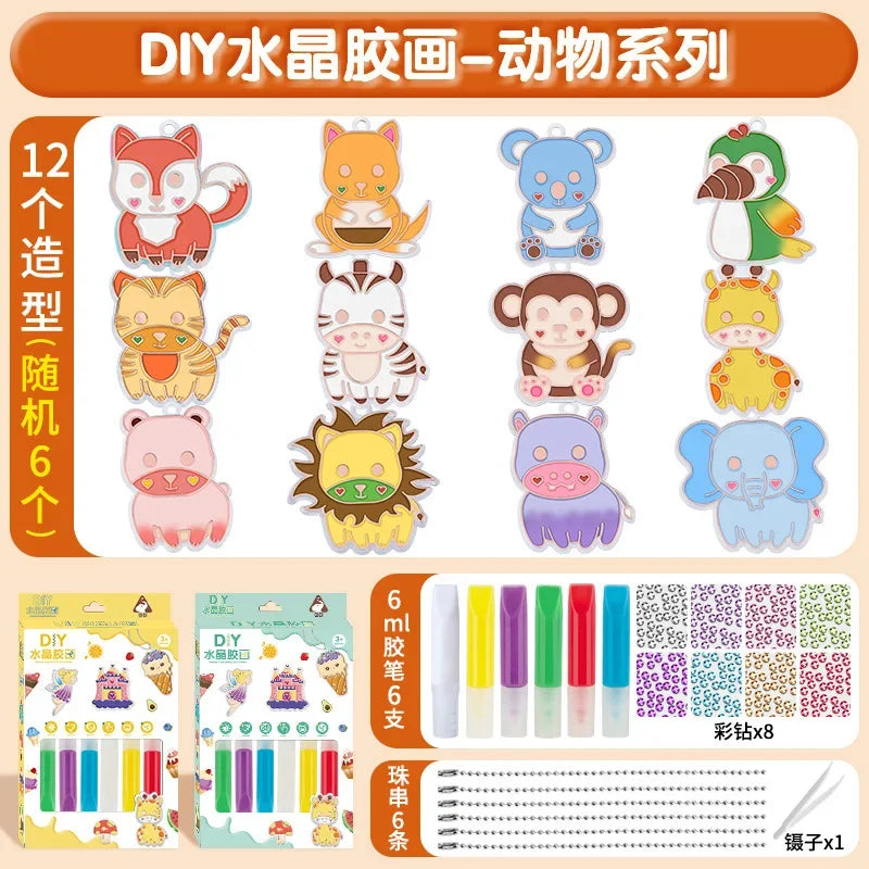 Children’s DIY Crystal Glue Painting Set – Air-Dry Educational Art Kit