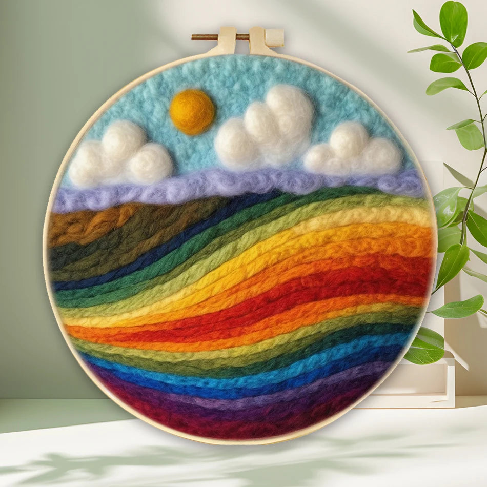 DIY Wool Felting Kit – Hot Air Balloon Handmade Picture