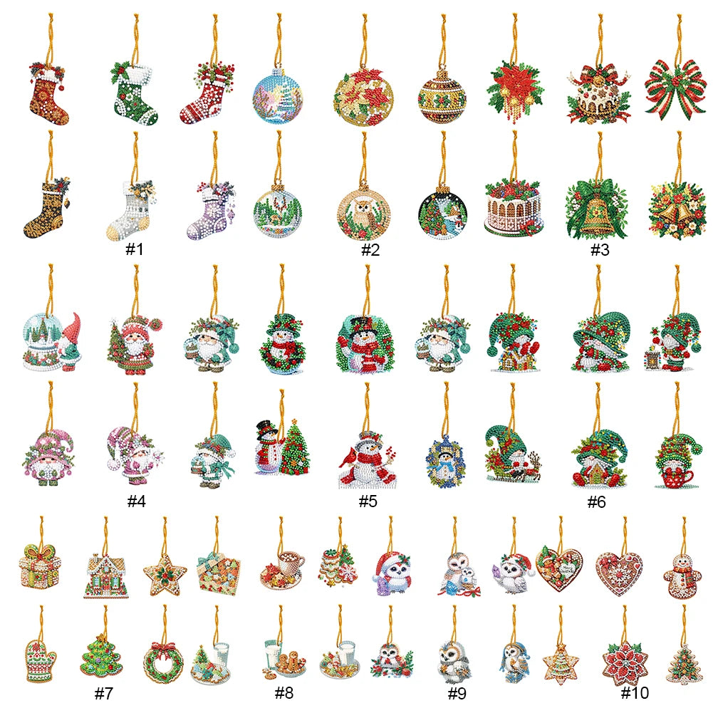 DIY 2D Diamond Art Kit – Flat Hanging Pendant Decoration