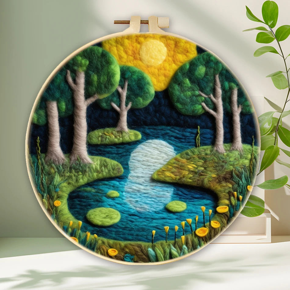 DIY Wool Felting Kit – Hot Air Balloon Handmade Picture