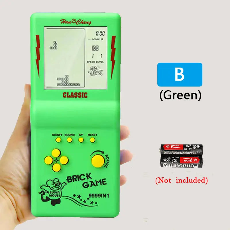 Classic Retro Handheld Tetris Game Console – Large Screen