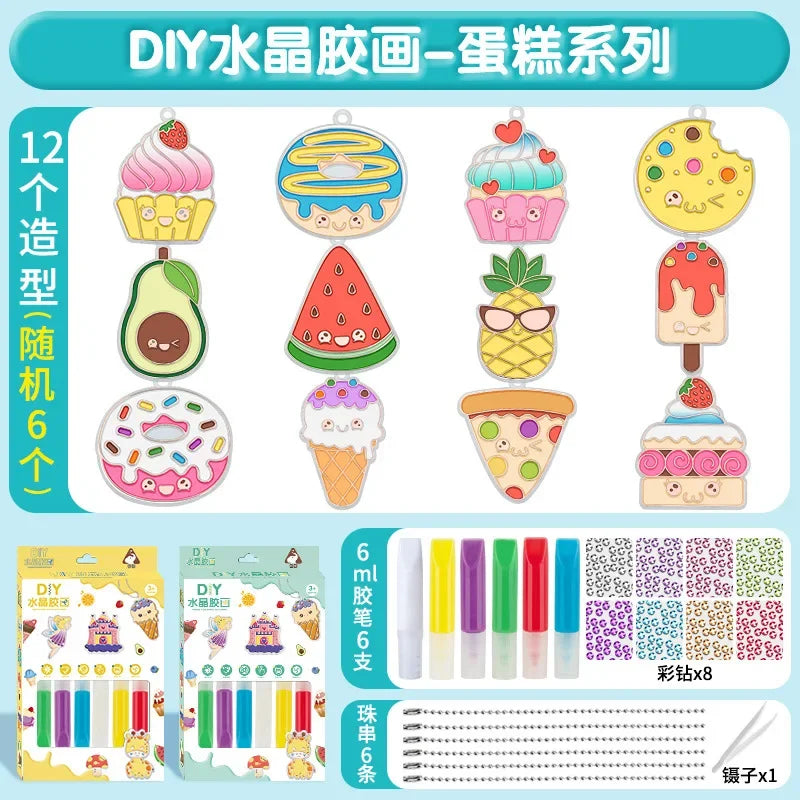 Children’s DIY Crystal Glue Painting Set – Air-Dry Educational Art Kit