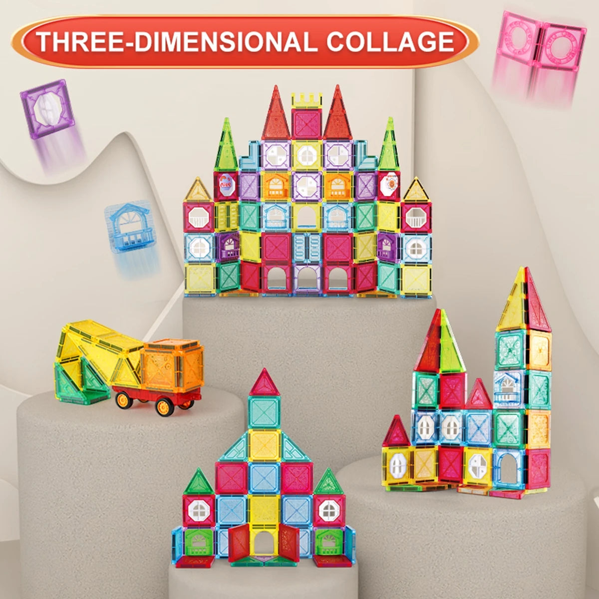 Magnetic Tiles Building Blocks – STEM Toy for Kids 3-8