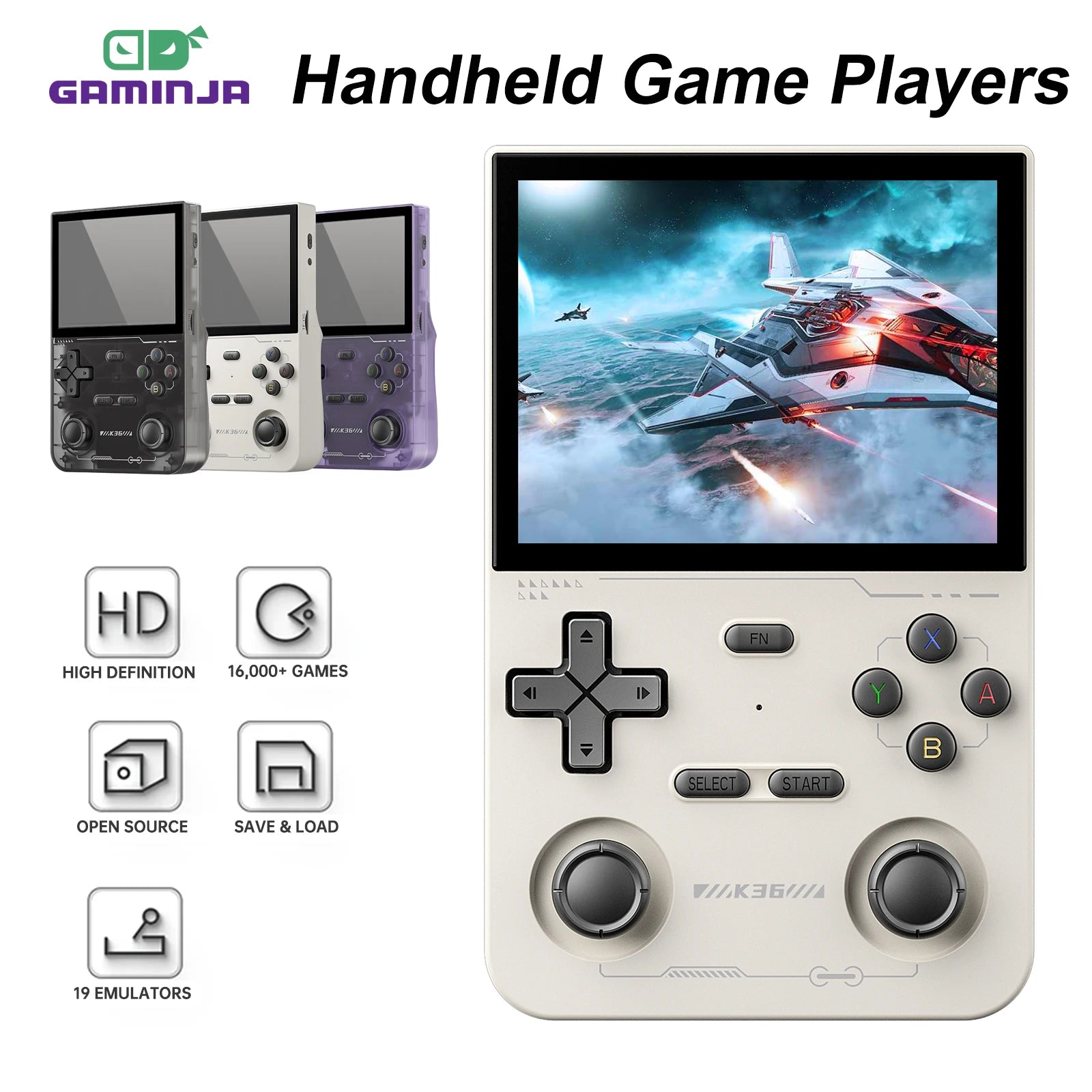 GAMINJA K36 Handheld Game Console – 3.5