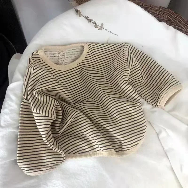 Kids Striped Cotton Long Sleeve T-Shirt