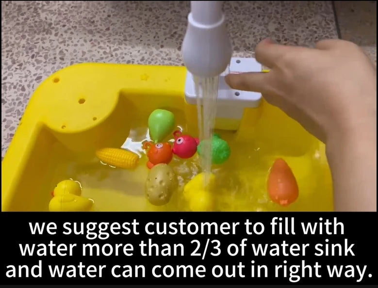 Kids Electric Dishwasher Toy – Pretend Play Kitchen Set