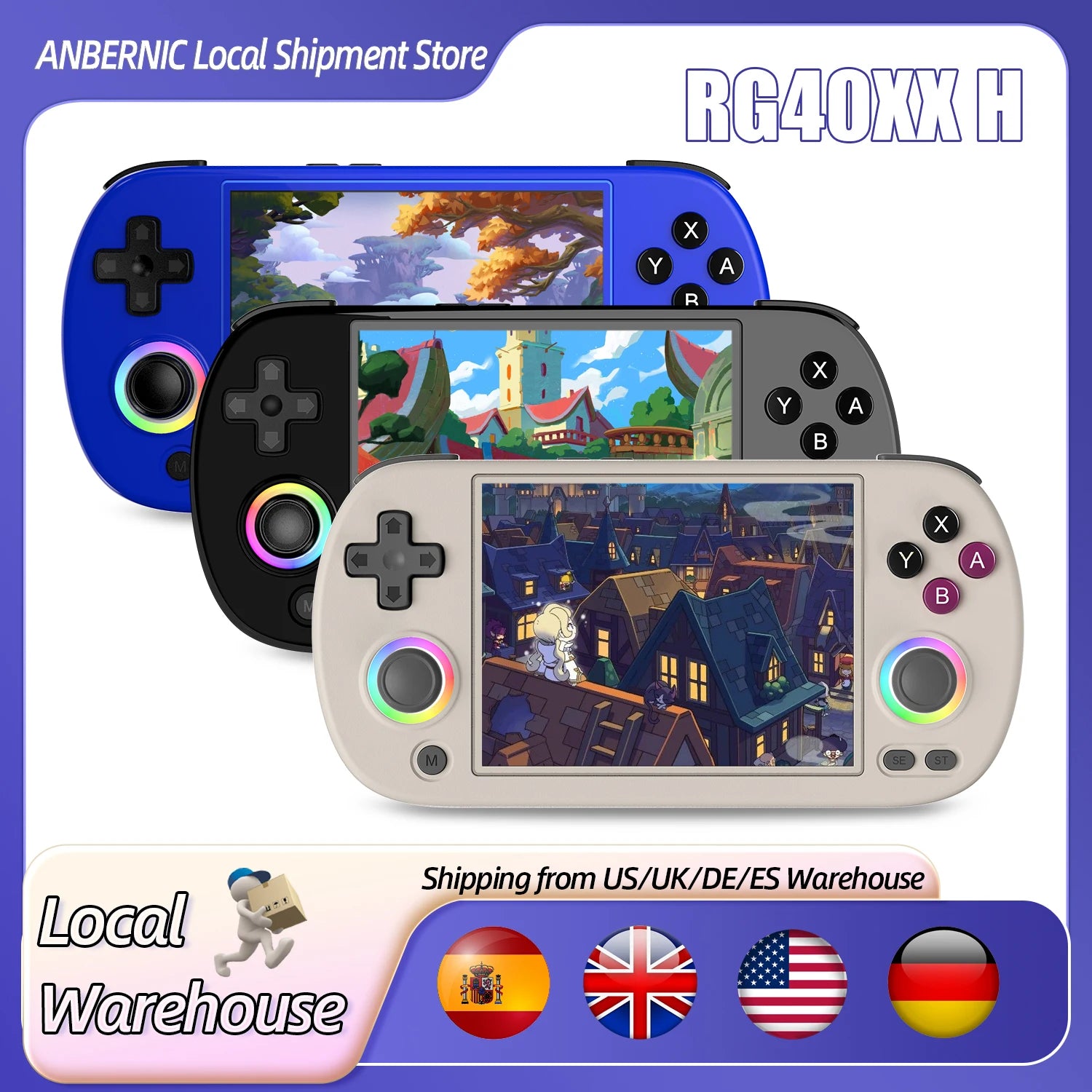 ANBERNIC RG40XX H Retro Handheld Game Console – 4.0
