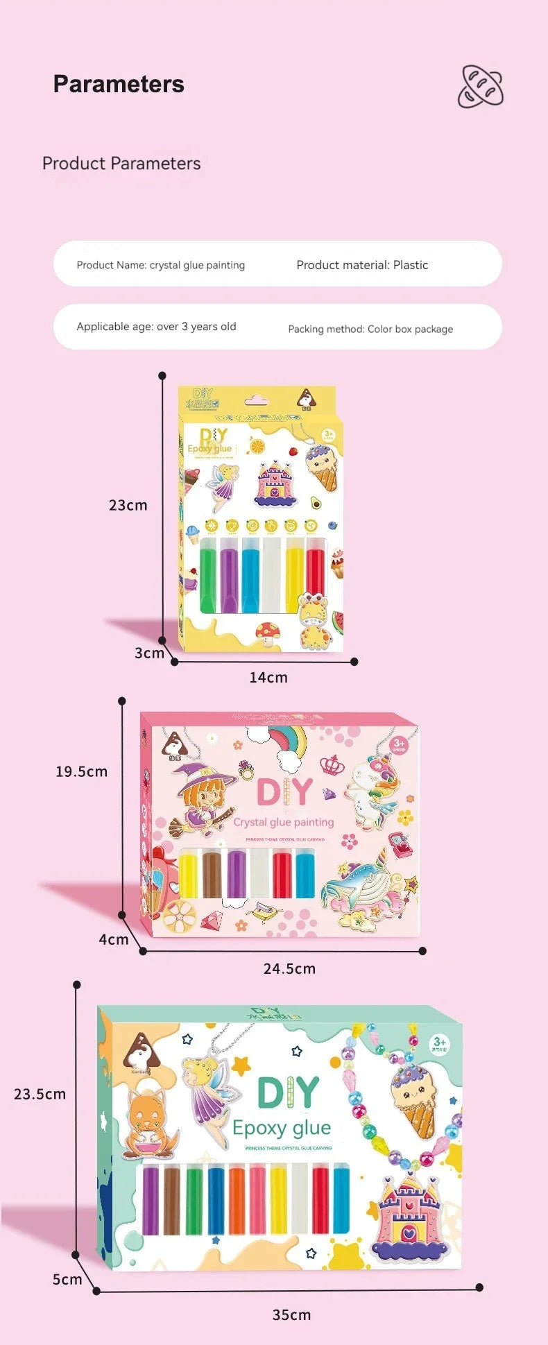 Children’s DIY Crystal Glue Painting Set – Air-Dry Educational Art Kit
