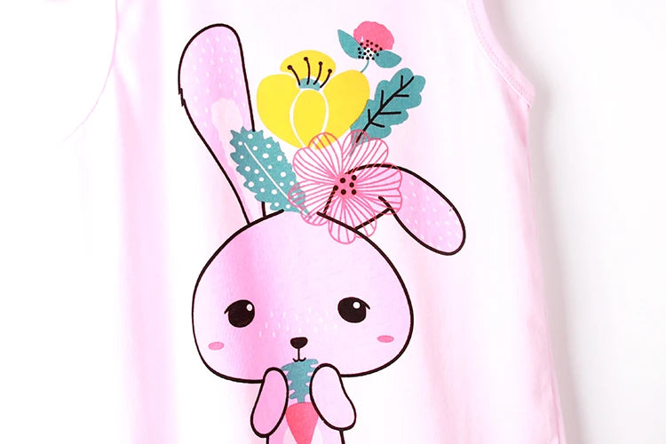 Kids Summer Pajama Set – Dinosaur Cartoon Vest & Shorts