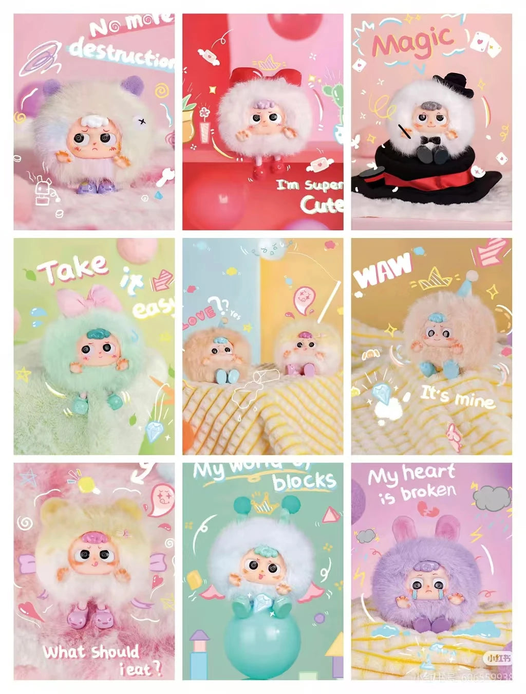 Heyme Dear Spookie Plush Blind Box – Cute Doll Keychain