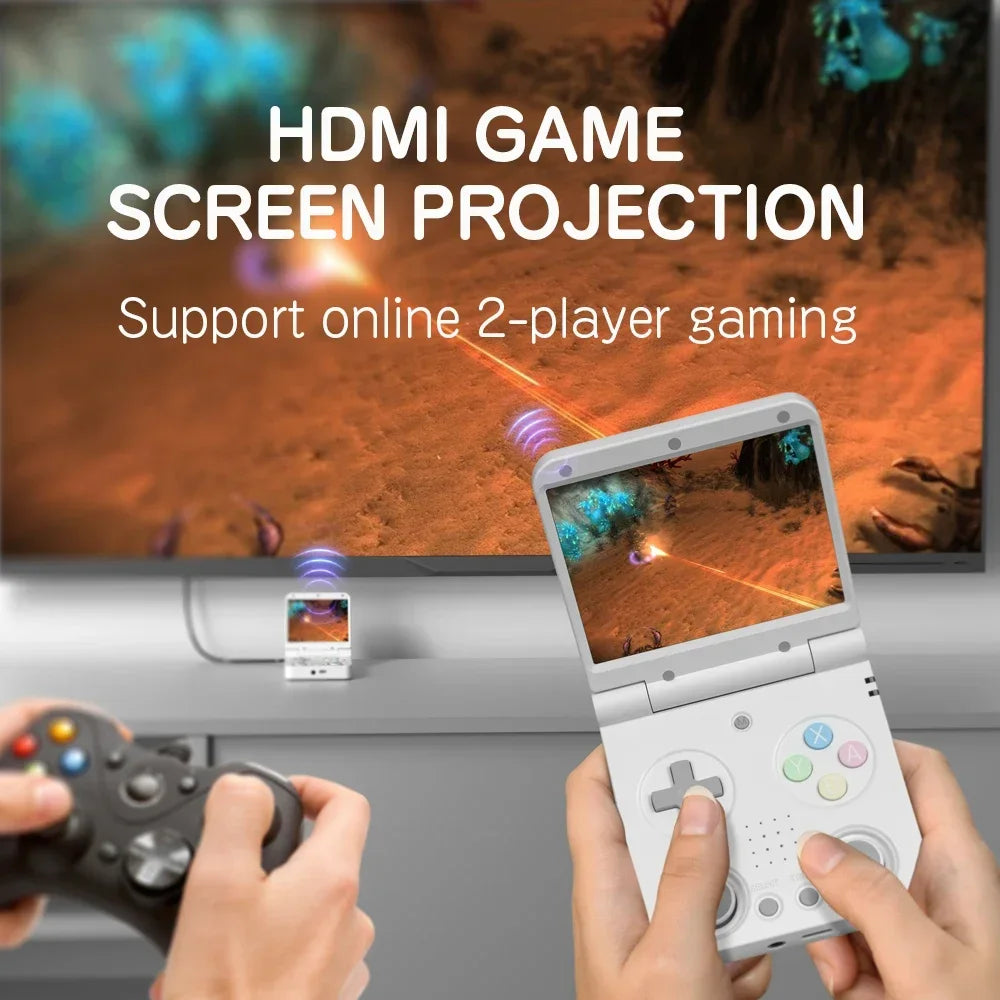 MIYOO Flip V2 Handheld Game Console – 3.5" IPS Screen