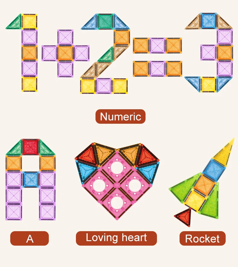 Magnetic Tiles Building Blocks – STEM Toy for Kids 3-8
