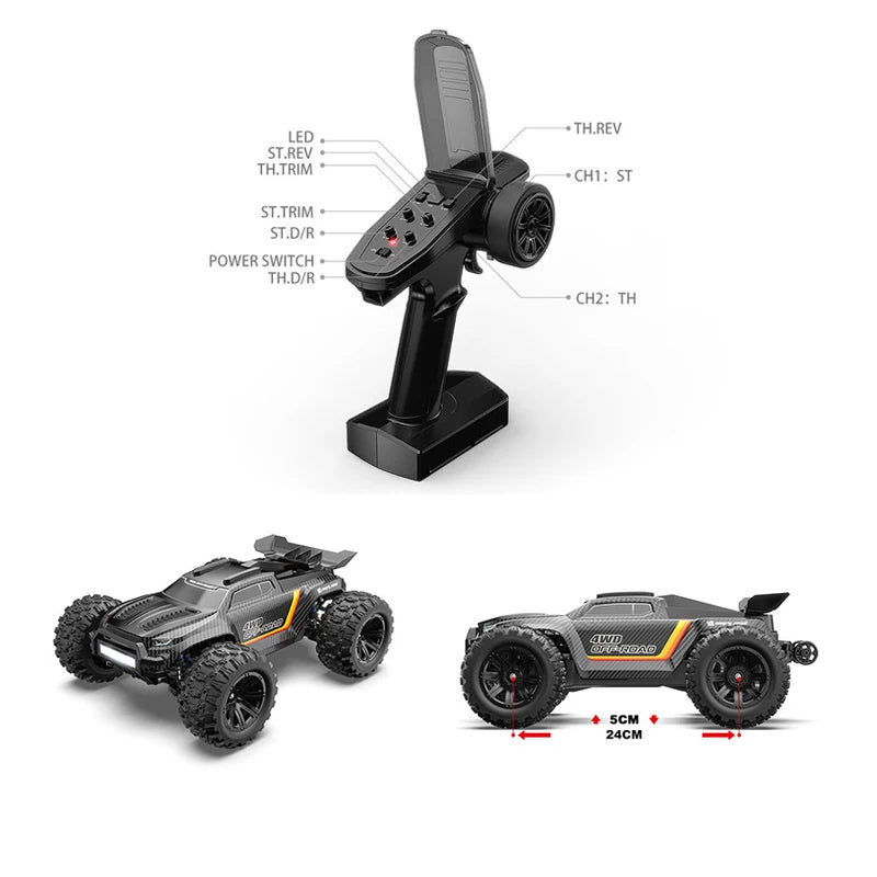 MJX Hyper Go 16208 Brushless RC Car – 1/16 Scale 4WD Pickup Truck