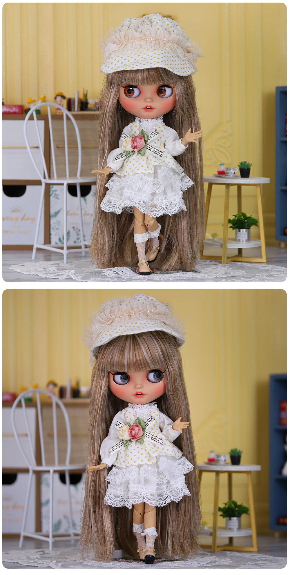 ICY DBS 1/6 BJD Blythe Doll – 30CM Jointed Anime Doll Tan Skin