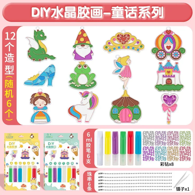 Children’s DIY Crystal Glue Painting Set – Air-Dry Educational Art Kit