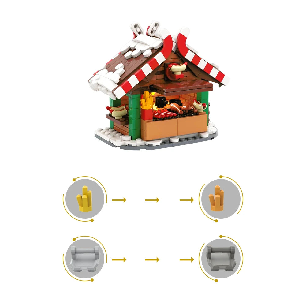 Christmas BBQ MOC Building Blocks – Grill Toy Set