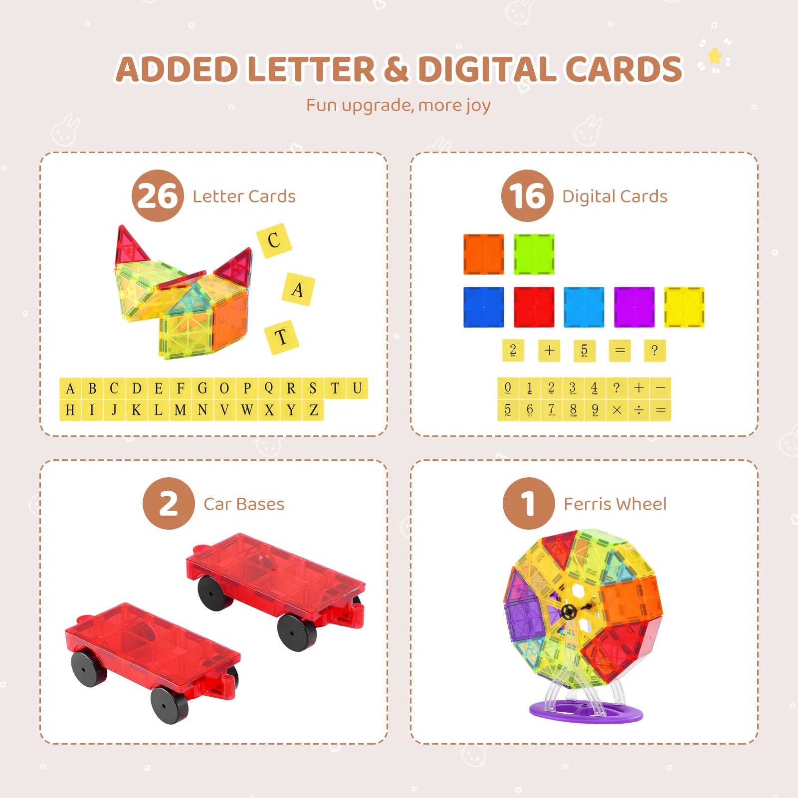 SucceBuy 181PCS Magnetic Tiles – Montessori Building Blocks