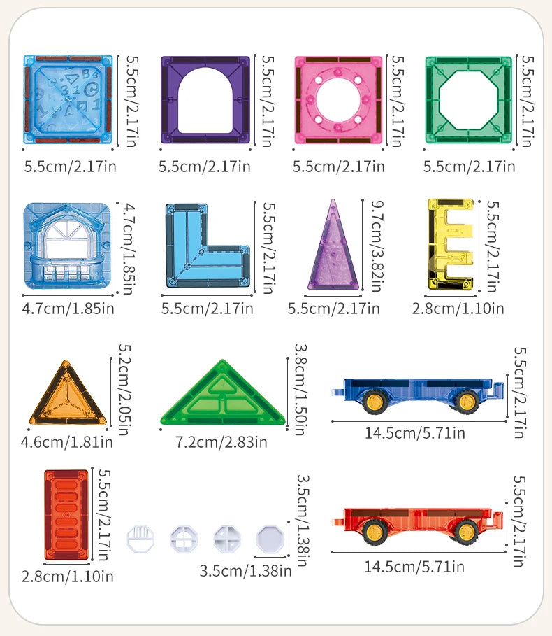 Magnetic Tiles Building Blocks – STEM Toy for Kids 3-8