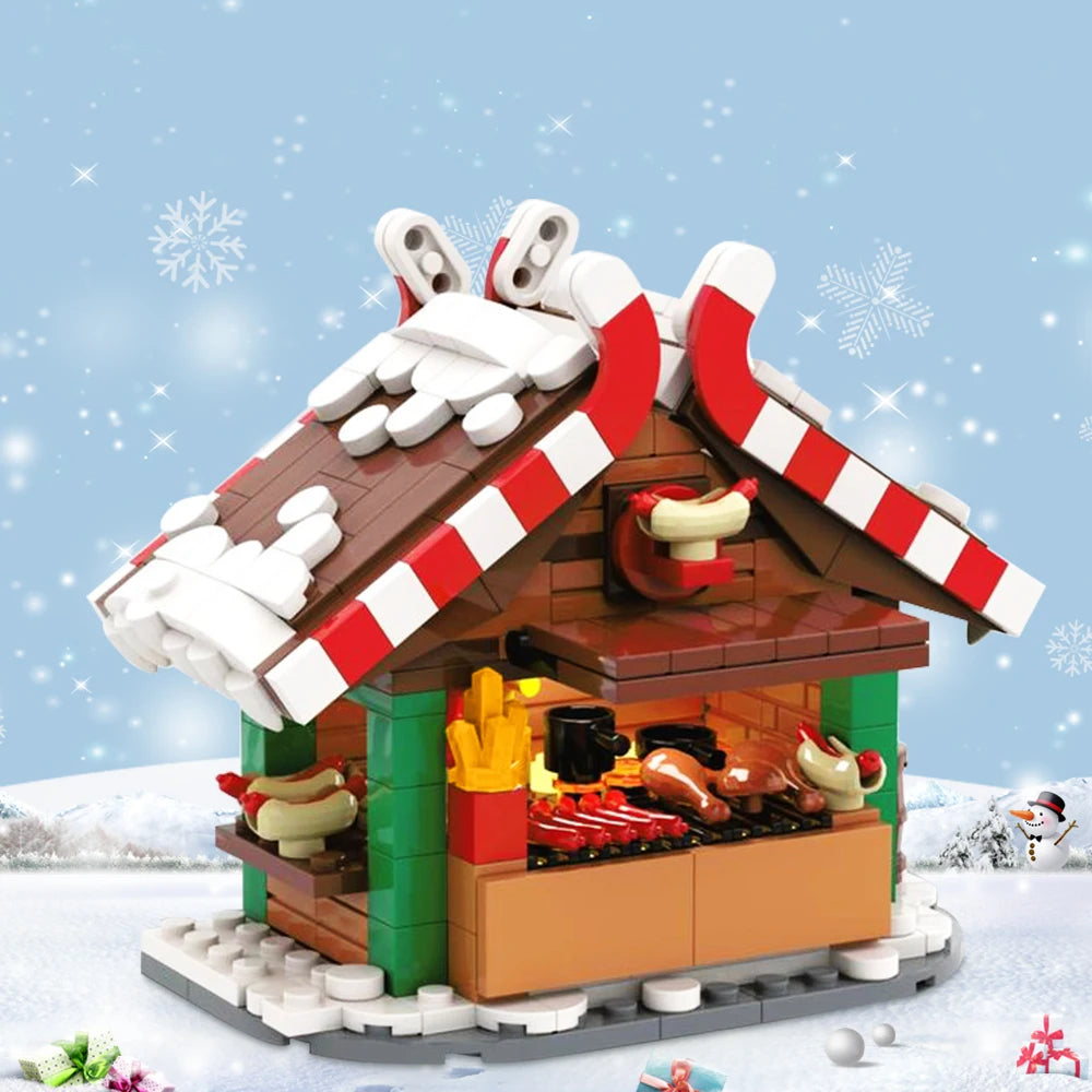 Christmas BBQ MOC Building Blocks – Grill Toy Set