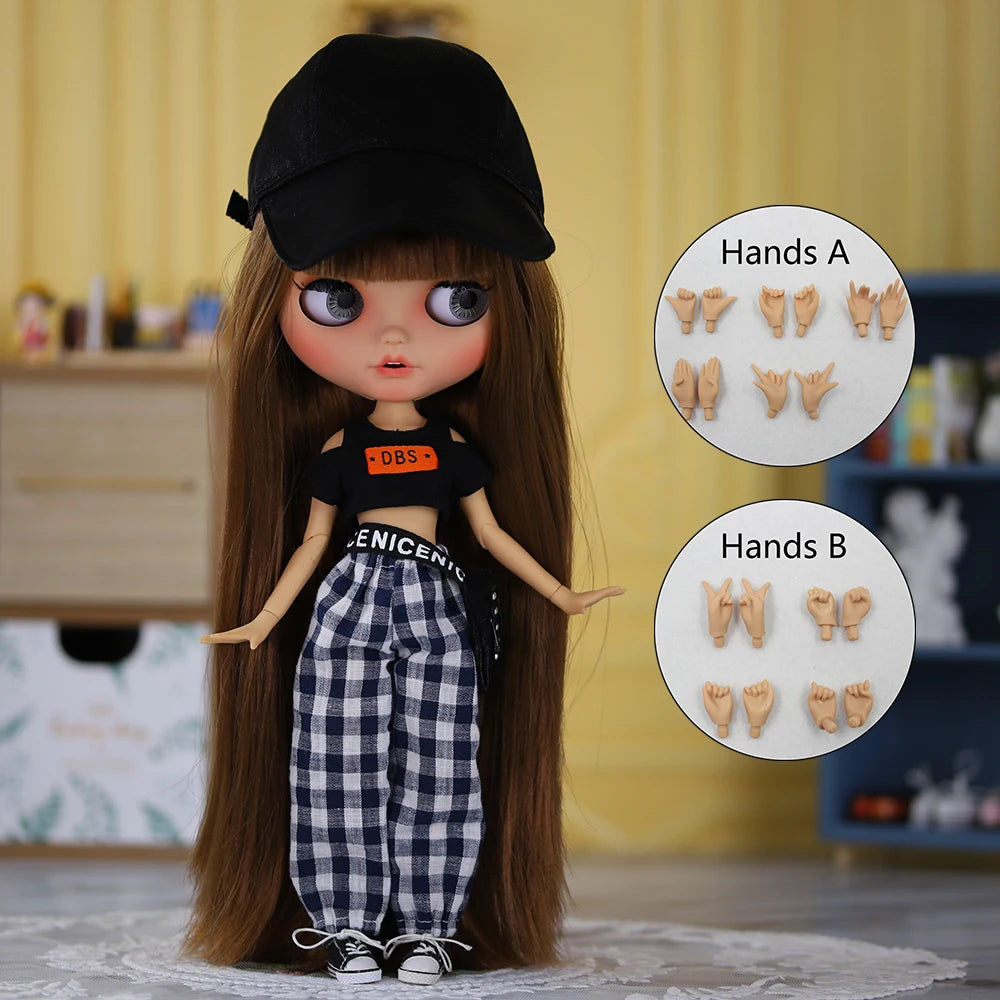 ICY DBS 1/6 BJD Blythe Doll – 30CM Jointed Anime Doll Tan Skin