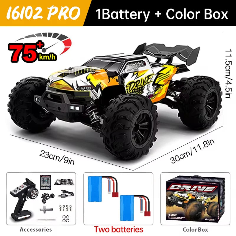WLtoys 16101 Pro – 1/16 Scale 4WD High-Speed RC Car with LED Lights