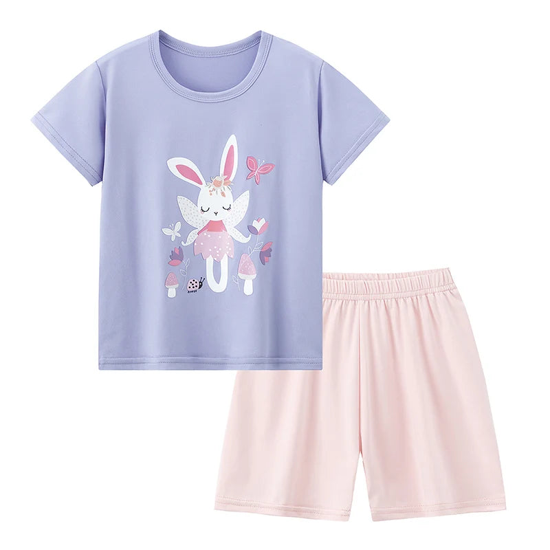 2-Piece Kids Summer Set – Short Sleeve Top & Shorts