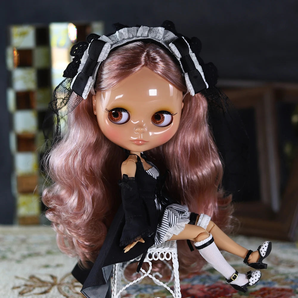 ICY DBS Blyth Doll Joint Body 30CM BJD Toy White Shiny Face and frosted Face with Extra Hands AB and Panel 1/6 DIY Fashion Doll